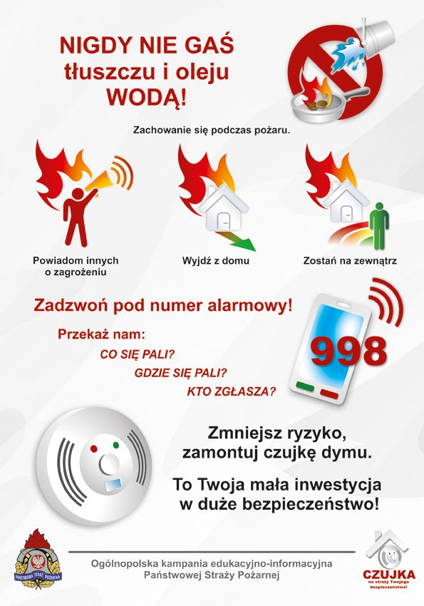 Plakat Ogólnopolskiej kampanii edukacyjno-informacyjnej PSP