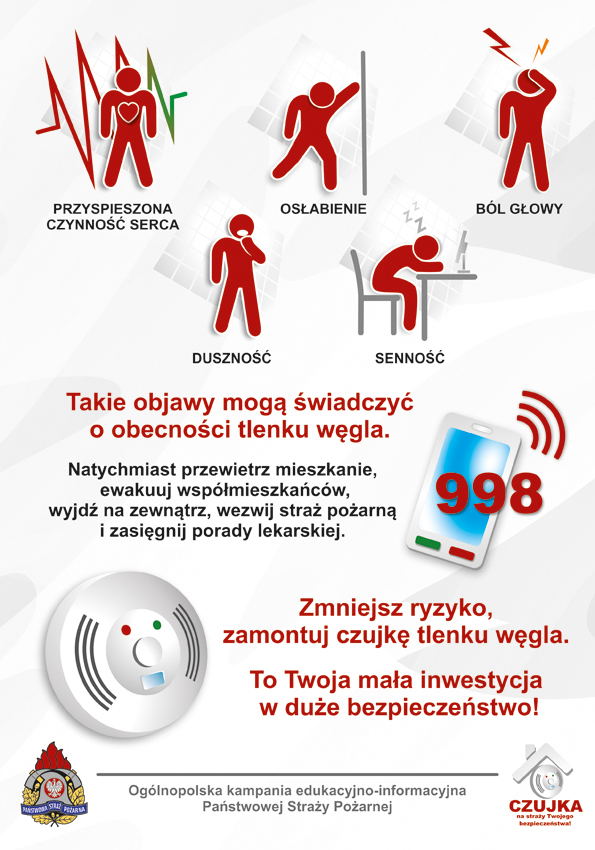 Plakat Ogólnopolskiej kampanii edukacyjno-informacyjnej PSP