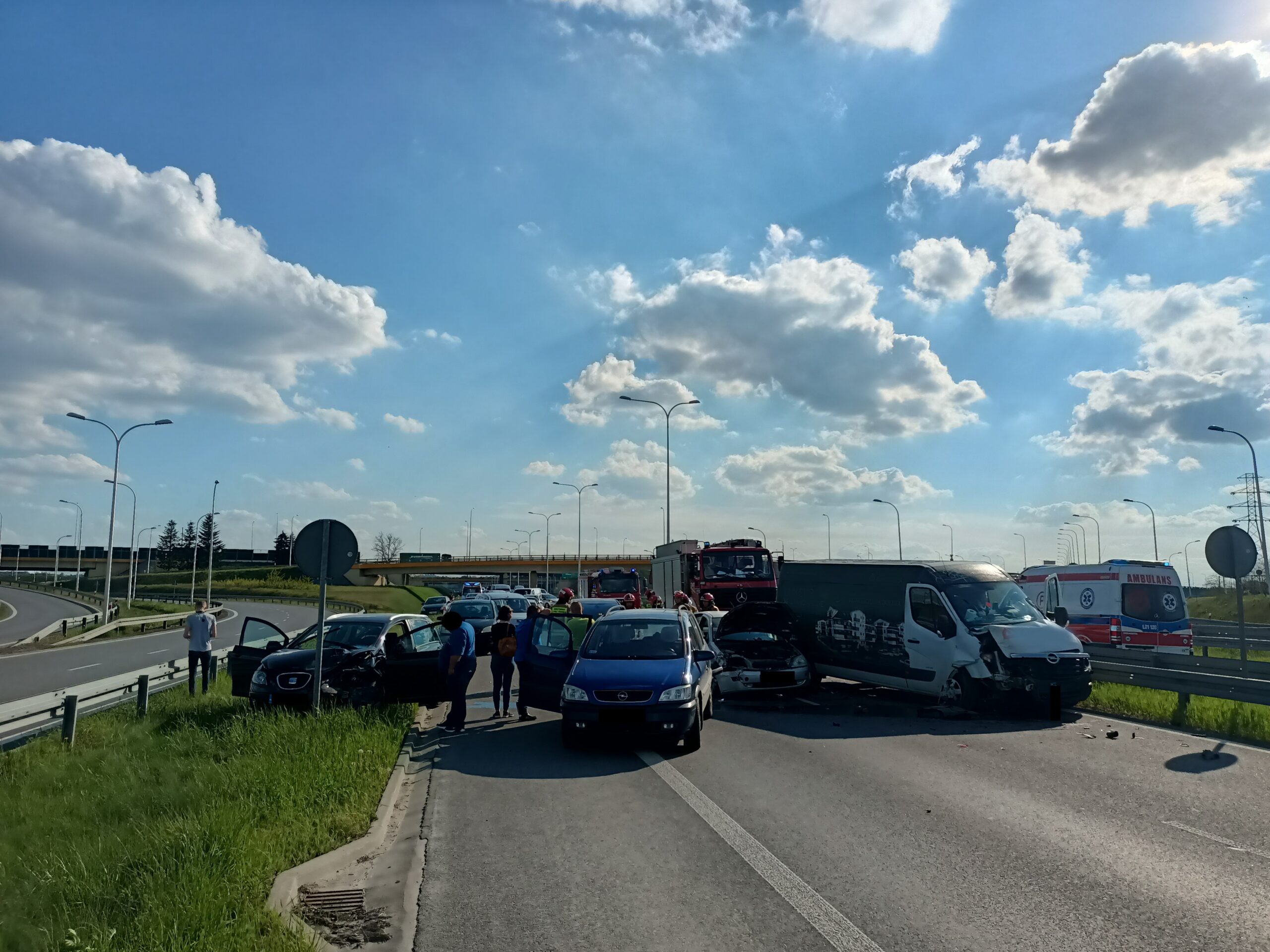 Zderzenie pojazdów na węźle "Lublin Rudnik"